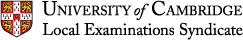 University of Cambridge Local Examinations Syndicate logo.